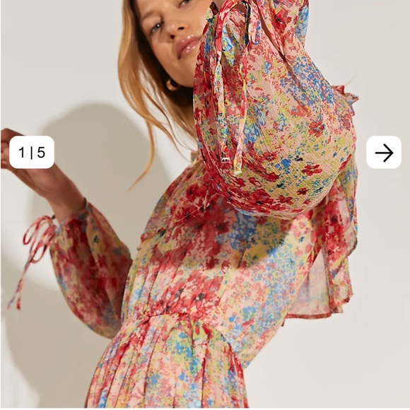 River Island Floral Off Shoulder Bardot Dress PERFECT WEDDING GUEST DRESS - Picture 3 of 8